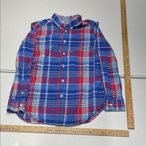 Ralph Lauren Blue and Red Plaid Shirt